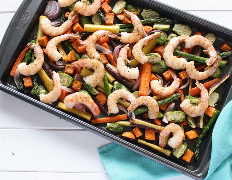 One-Pan Shrimp and Veggie Dinner