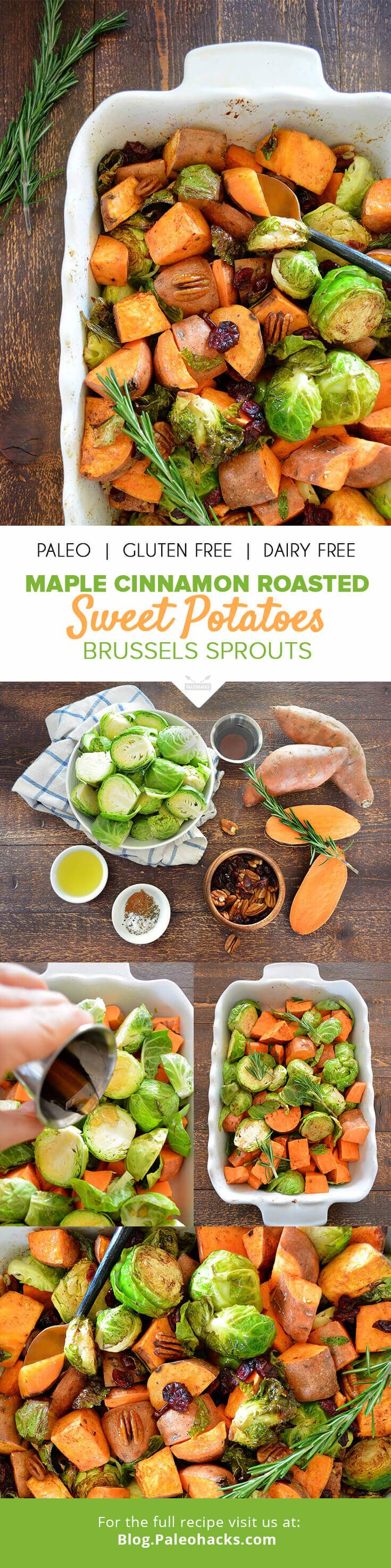 maple roasted sweet potatoes pin