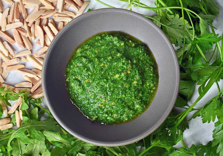Highly Spreadable Mushroom Medley Pesto